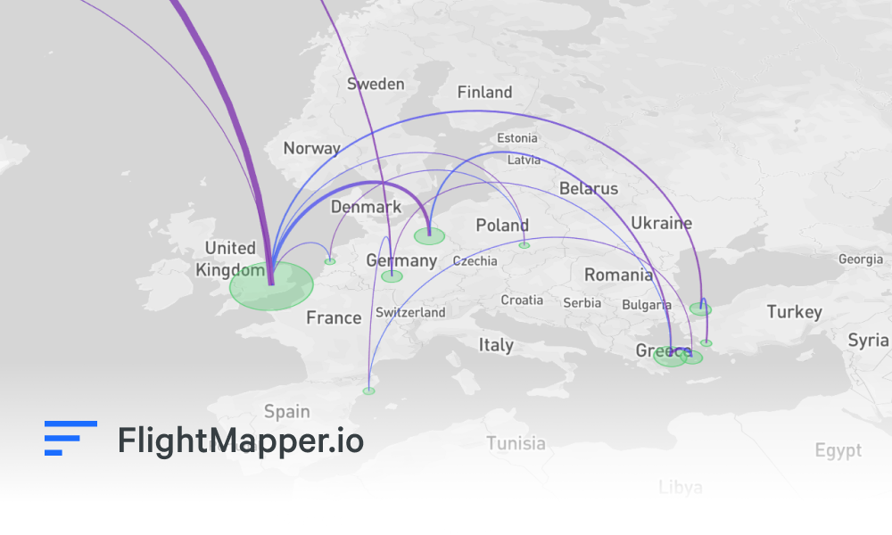 FlightMapper.io - Wenbo's Flight Map